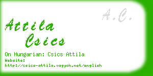 attila csics business card